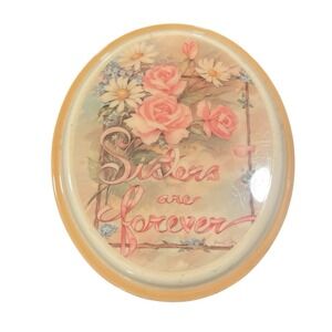 Vintage Wall Plaque Sisters Are Forever  11.75 Inch Hanging Picture  Made Canada